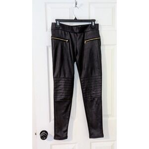 a.n.a Faux Leather Moto Leggings Petite‎ PS Zippers NWOT